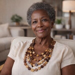 New-Elegant Wooden Beaded Necklace